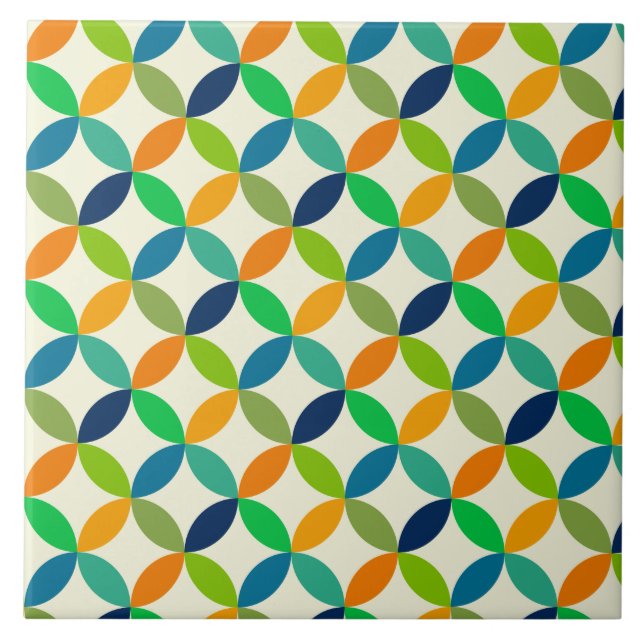 Minimalist Mid century modern geometric  Tile (Front)
