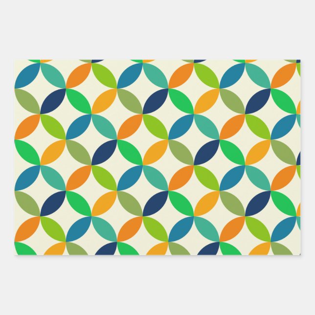 Minimalist Mid century modern geometric  Wrapping Paper Sheet (Front)