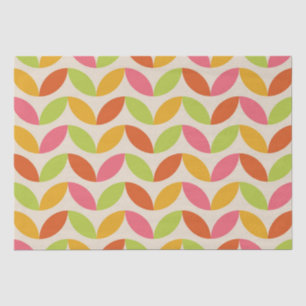 Minimalist Mid Century Scandinavian leaves pattern Tissue Paper