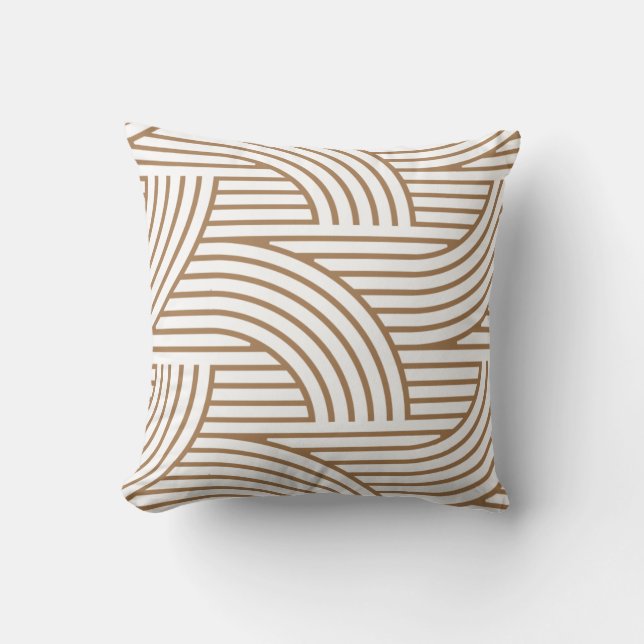 Minimalist Midcentury Modern Throw Pillow (Front)