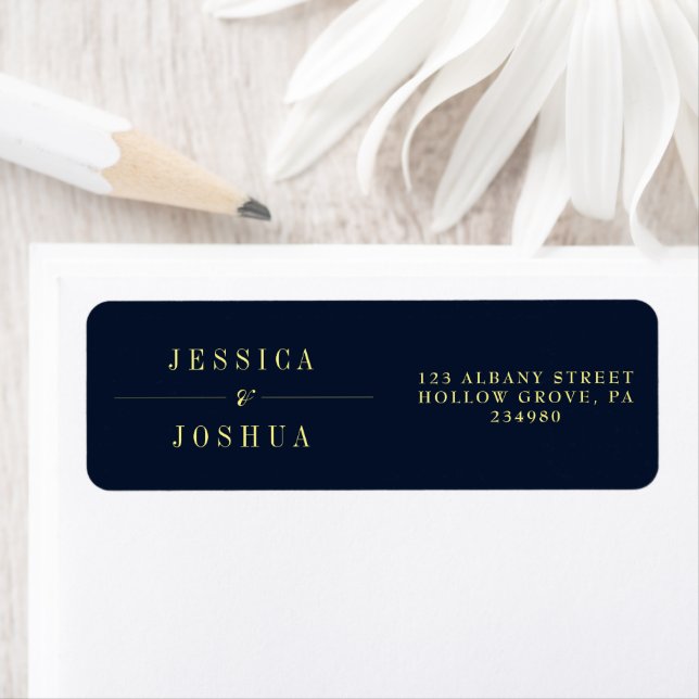 Minimalist Midnight Sky Navy Blue Wedding (Insitu)