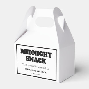 Minimalist Midnight Snack Custom Wedding Favours Favor Box