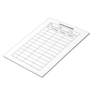 Minimalist Mileage Tracker Notepad