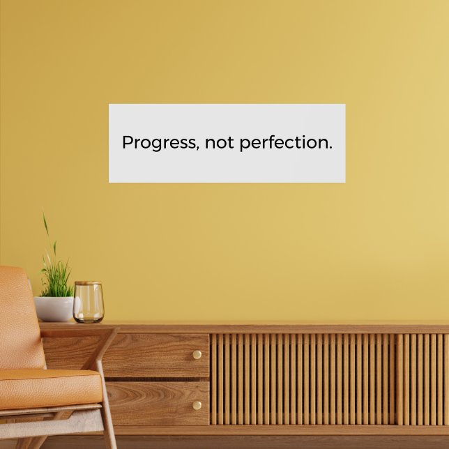 Minimalist Mindset Wall Art – Progress Over Perfec (Living Room 2)