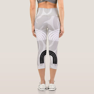 Minimalist Mixed Boho Arches Capri Leggings