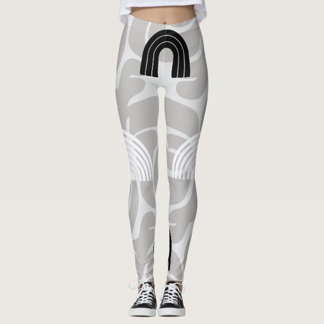 Minimalist Mixed Boho Arches Leggings (Front)