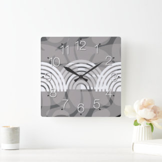 Minimalist Mixed Boho Arches Square Wall Clock