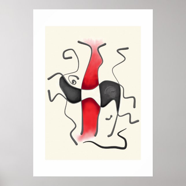 Minimalist Modern Abstract Art No.4 Poster (Front)