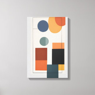 Minimalist Modern Abstract Geometric Art Canvas Print