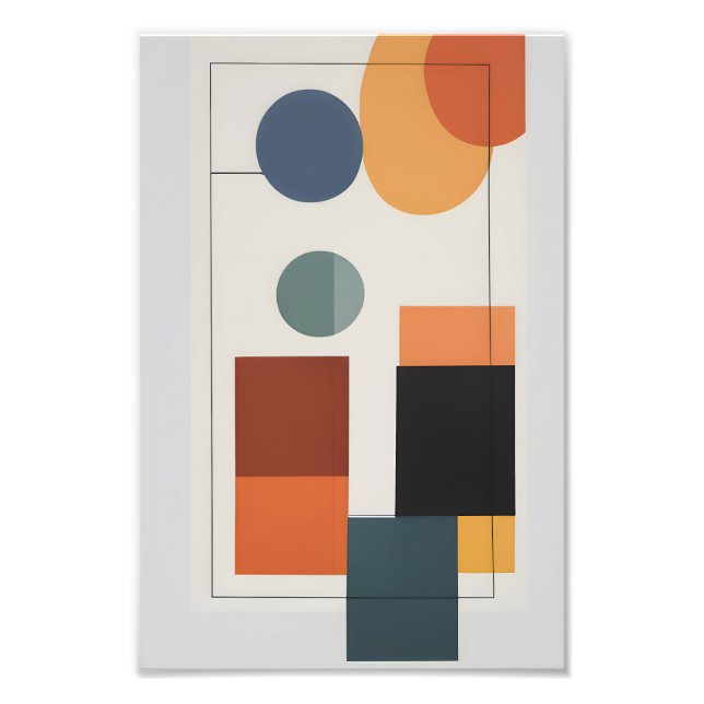Minimalist Modern Abstract Geometric Art Photo Print (Front)