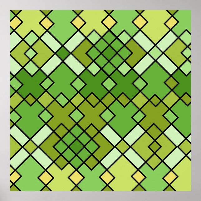 Minimalist Modern Abstract Geometric art  Poster (Front)