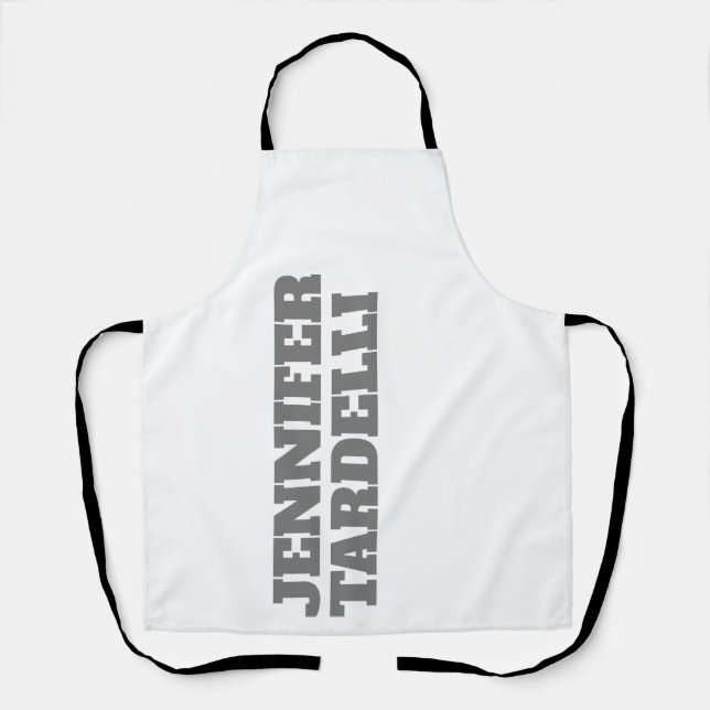 Minimalist Modern Add Your Name Apron (Front)