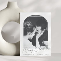 Minimalist Modern Arch Two Photo Christmas Letter