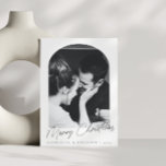 Minimalist Modern Arch Two Photo Christmas Letter Holiday Card<br><div class="desc">Celebrate the season with this personalized minimalist modern arch Christmas card, featuring space for two of your favourite photos—one on the front and one on the back. The sleek design offers a contemporary twist on holiday greetings, with ample room on the back to add a heartfelt letter to friends and...</div>