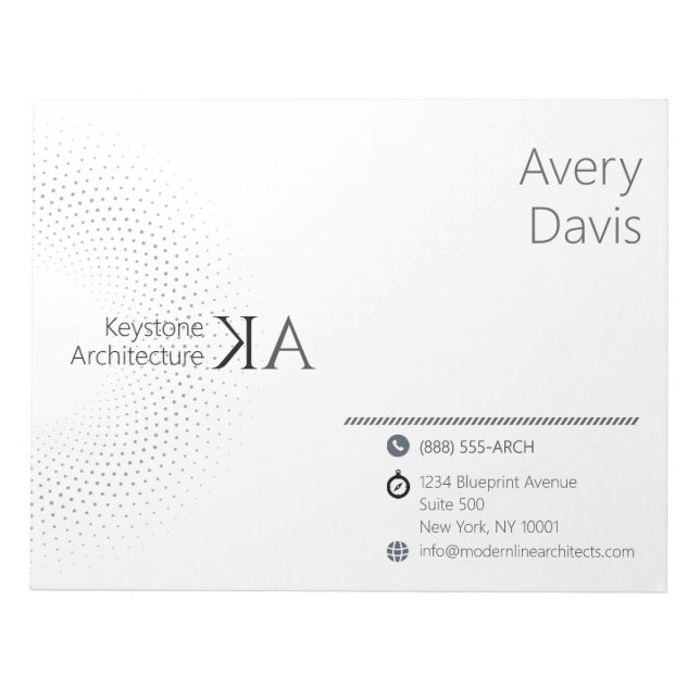 Minimalist Modern Architect Firm Notepad (Front)