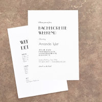 Minimalist Modern Art Deco Bachelorette Weekend