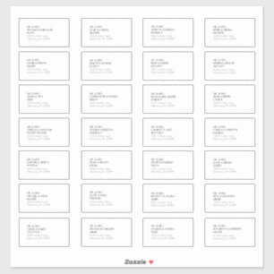 Minimalist Modern Art Deco Guest Address Label
