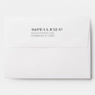 Minimalist Modern Art Deco Wedding Invitation Envelope
