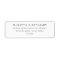 Minimalist Modern Art Deco White Return Address