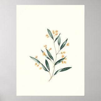 Minimalist Modern Art.Minimalist Branch   Poster