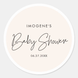 Minimalist modern Baby shower envelope seal