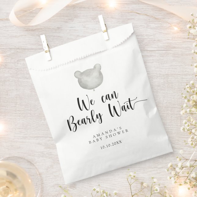 Minimalist modern Baby Shower Favour Bag (Clipped)
