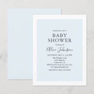 Minimalist Modern Baby Shower Invitation Postcard