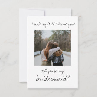 Minimalist modern be my bridesmaid proposal