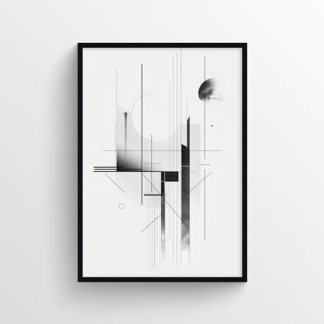 Minimalist Modern Black and White Abstract Poster (Creator Uploaded)