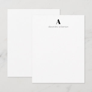 Minimalist Modern Black and White Personalized Card