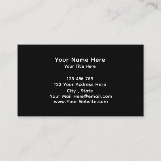 Minimalist Modern Black Business Card Custom Logo