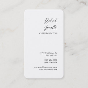 Minimalist Modern Black White Grey Personalized Business Card
