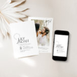 Minimalist Modern Black & White Photo Wedding Invitation<br><div class="desc">The Minimalist Modern Black & White Photo Wedding Invitation is ideal for couples who appreciate an invitation that seamlessly combines elegance, simplicity, and personalization, creating a lasting impression for their special day. This invitation beautifully fuses classic charm with a contemporary minimalist design. Customize it with your own photo and wedding...</div>