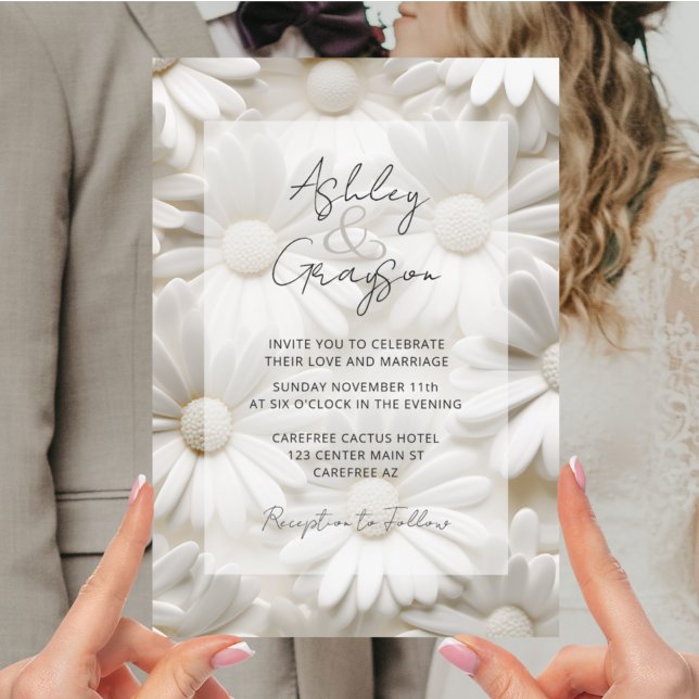Minimalist Modern Black White Wedding Invitation (Creator Uploaded)