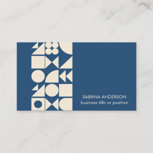 Minimalist Modern Blue Geometric Shapes Business Card