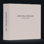 Minimalist Modern Blush Beige 3 Ring Binder<br><div class="desc">Minimalist binder.</div>