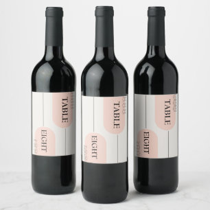Minimalist & Modern Bohemian Custom Table Numbers  Wine Label