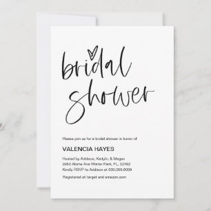 Minimalist Modern Bridal Shower Invitation