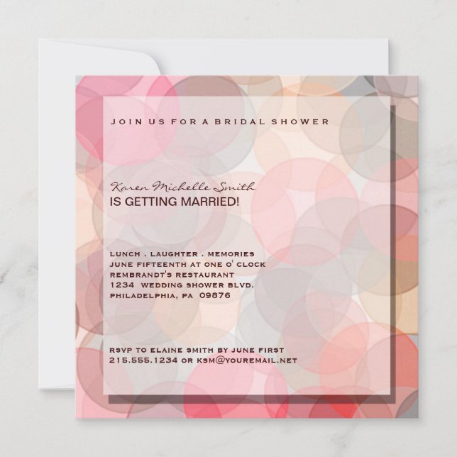 Minimalist Modern Bridal Shower Invitation (Front)