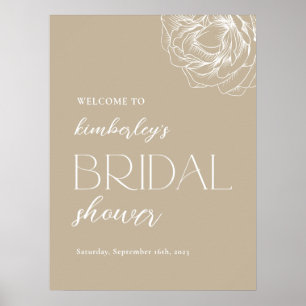 Minimalist Modern Bridal Shower Welcome Sign