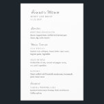 Minimalist Modern Budget Wedding Menu<br><div class="desc">Modern budget wedding menu flyer featuring a simple and minimal layout with serif and script fonts.</div>