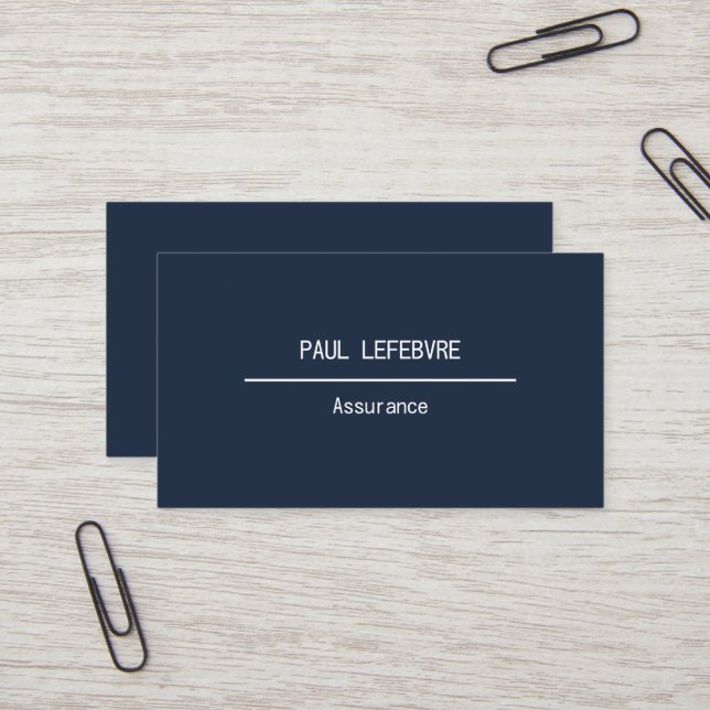Minimalist modern business card (Front/Back In Situ)