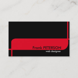 Minimalist modern business card. Black and Red. Business Card