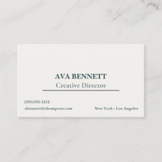 Minimalist Modern Business Card Muted Forest
