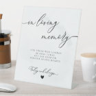 Minimalist Modern Caligraphy Memorial Wedding 