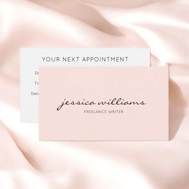 Minimalist Modern Calligraphy Appointment Card (Creator Uploaded)