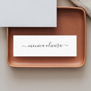 Minimalist Modern Calligraphy Mini Business Card