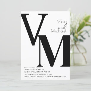 Minimalist Modern Calligraphy Wedding Invitation