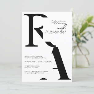 Minimalist Modern Calligraphy Wedding Invitation