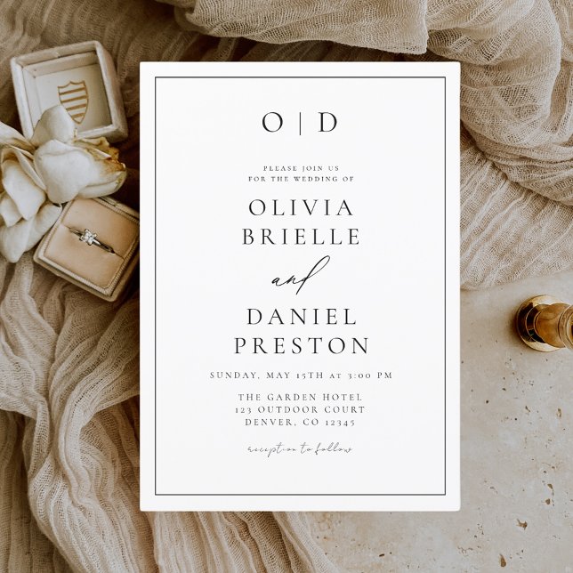 Minimalist Modern Calligraphy Wedding Invitation (Creator Uploaded)